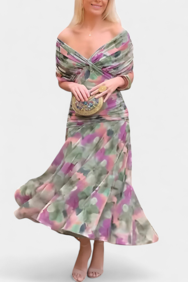 Elegant Pleated Maxi Dress