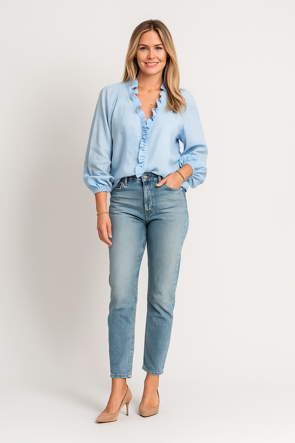 Elegant Chic Blouse Ruffles