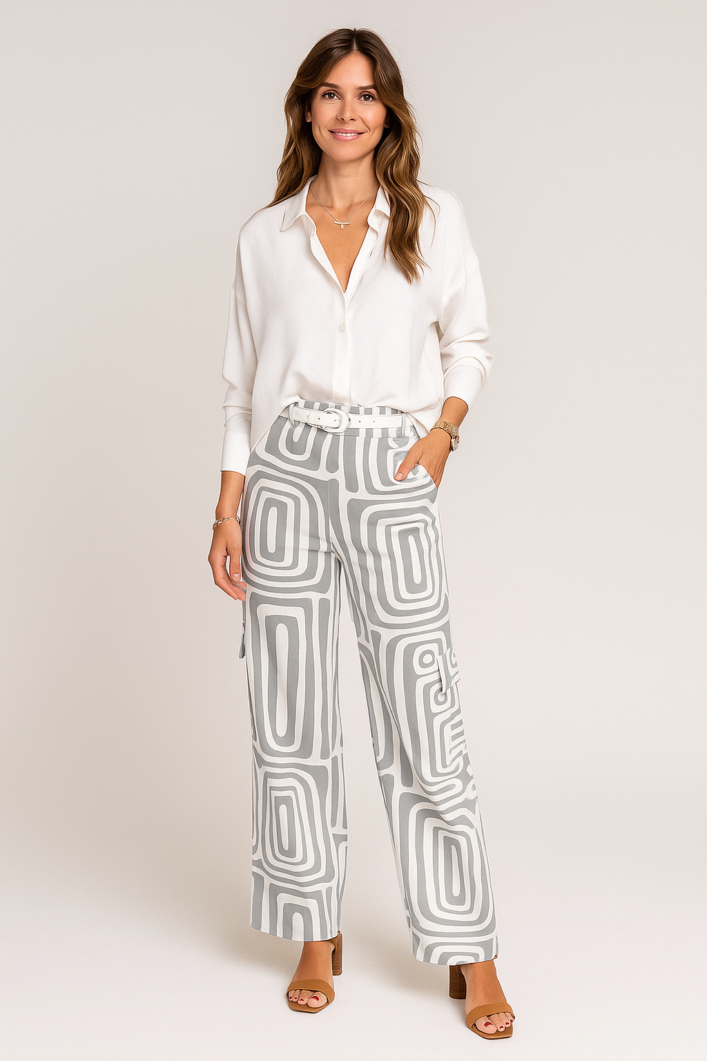 Geometric Print Two-Piece Set