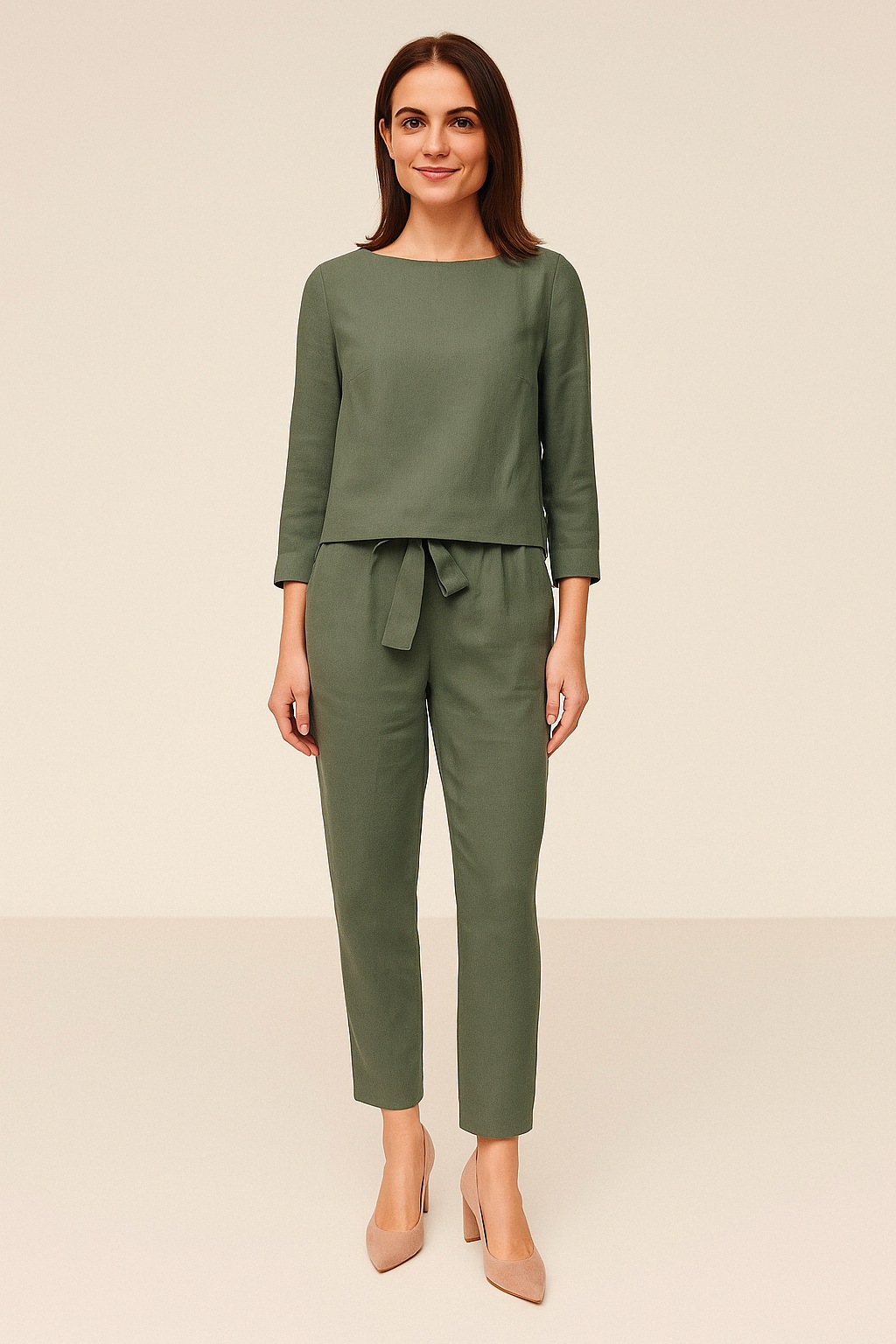 Linen Pencil Pants Set