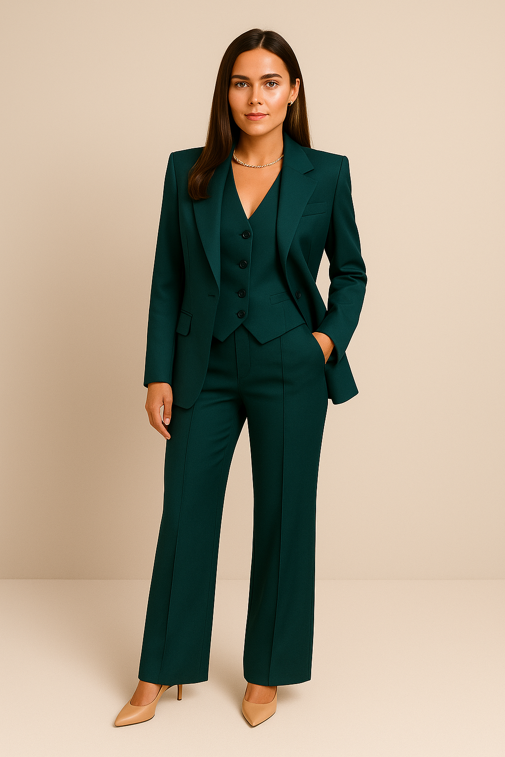 Suit – Three Piece – Tailored Fit – Formal Look – Women's Set