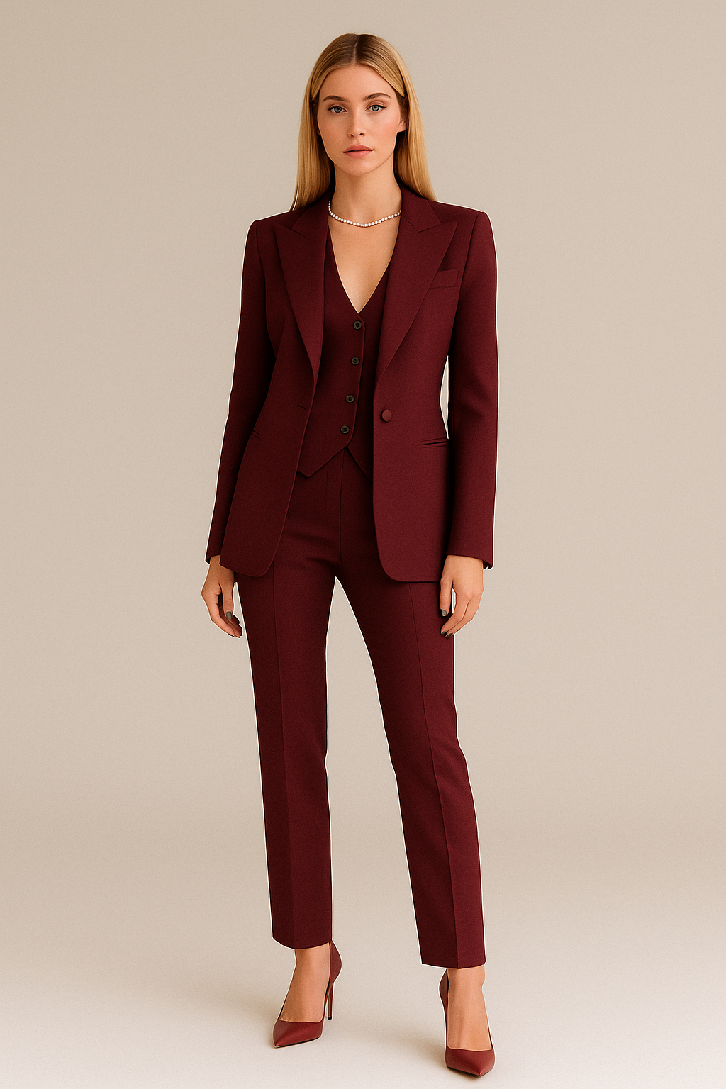 Suit Three Piece Tailored Fit Women