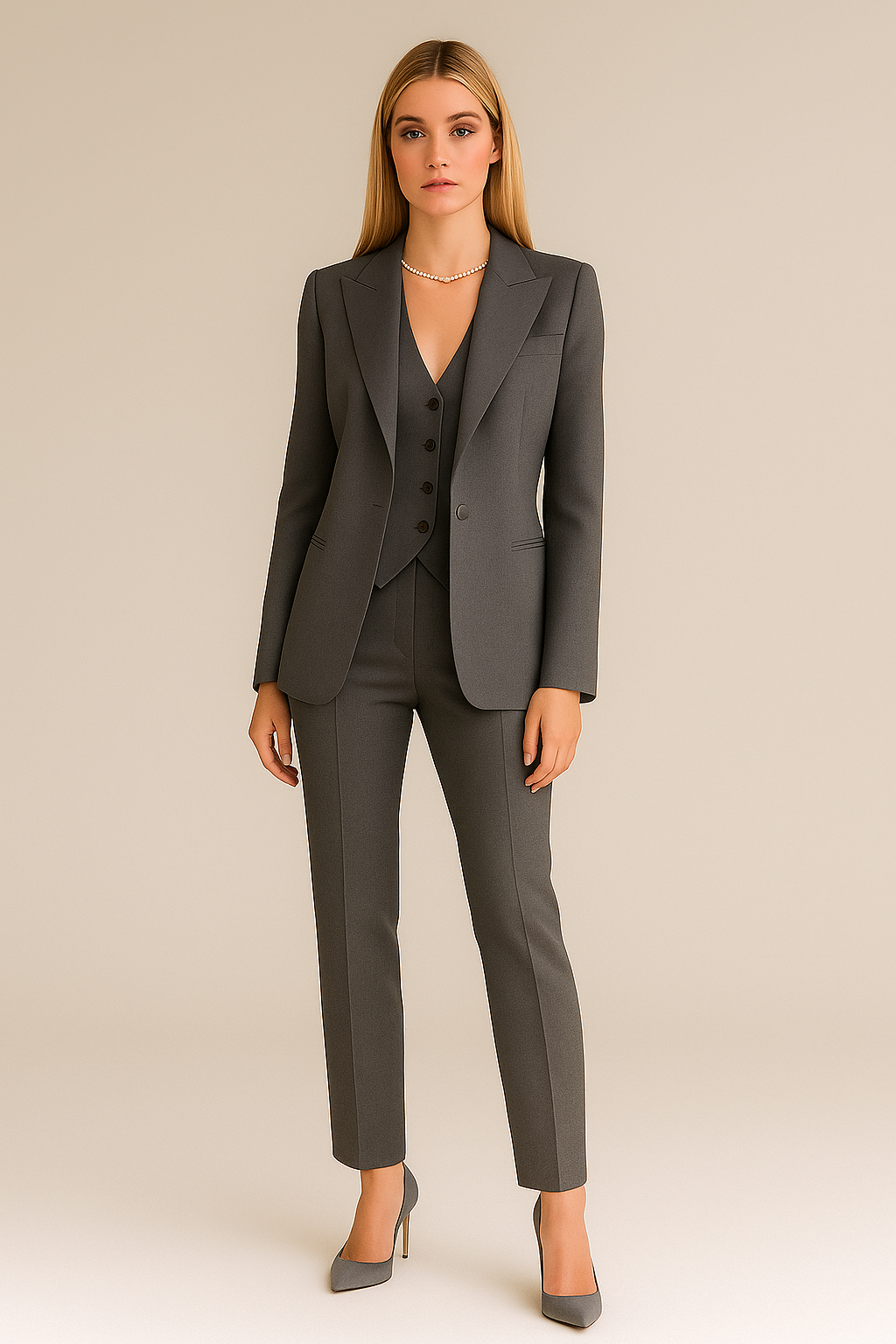 Suit – Three Piece – Tailored Fit – Formal Look – Women's Set
