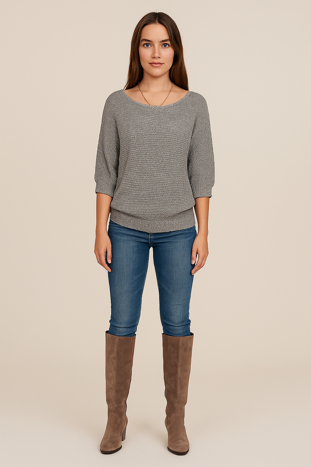 Knitted Sweater Women Soft Touch Minimalist Style