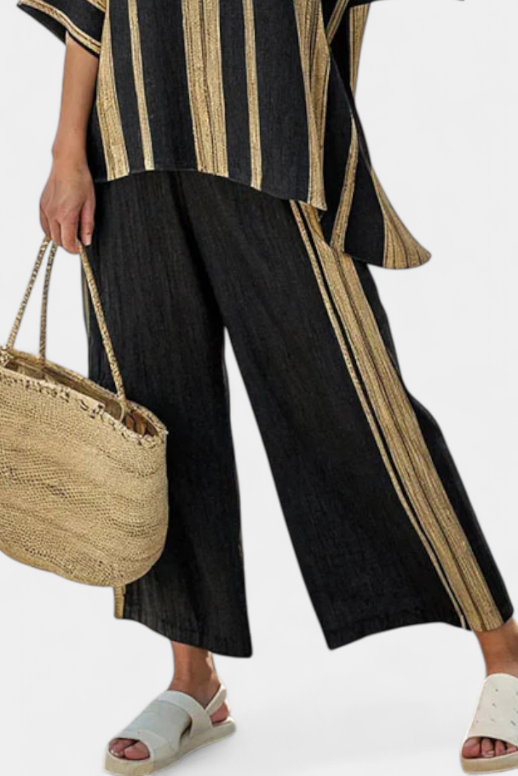 Oversized Striped Two-Piece Set