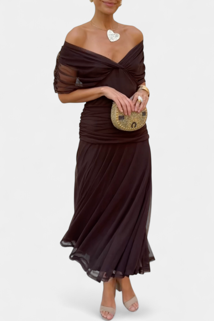 Elegant Pleated Maxi Dress