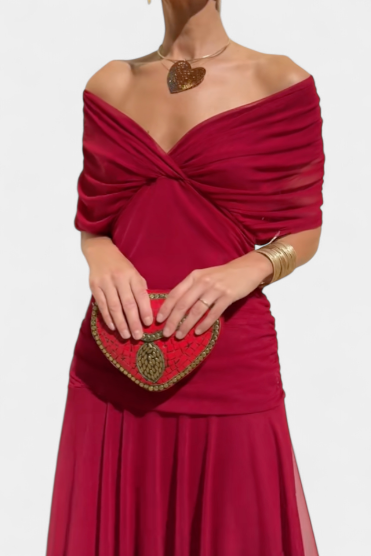 Elegant Pleated Maxi Dress