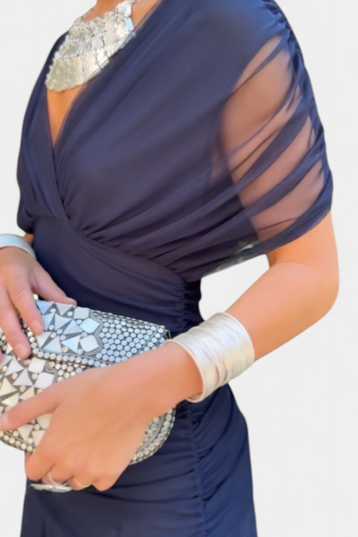 Elegant Pleated Maxi Dress