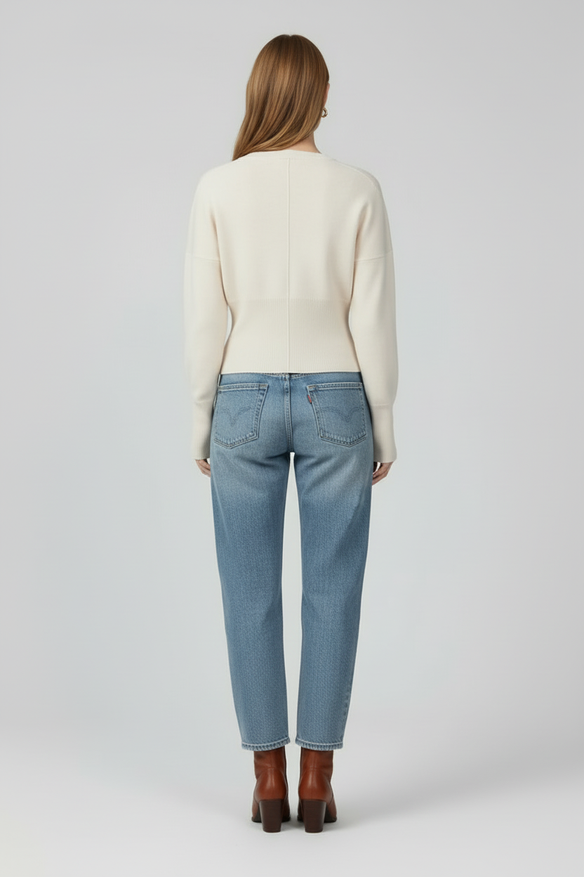 Button Front Knit Cardigan with Round Neck Shape