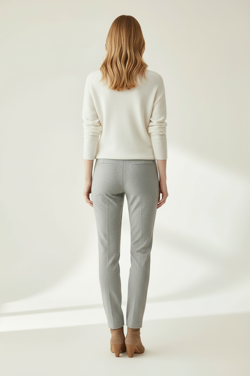Knit Crossover Jumper with Soft Texture and Relaxed Fit