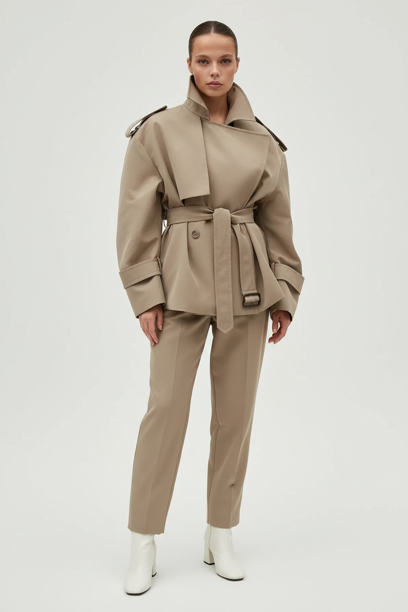 Oversized Belted Trench Coat