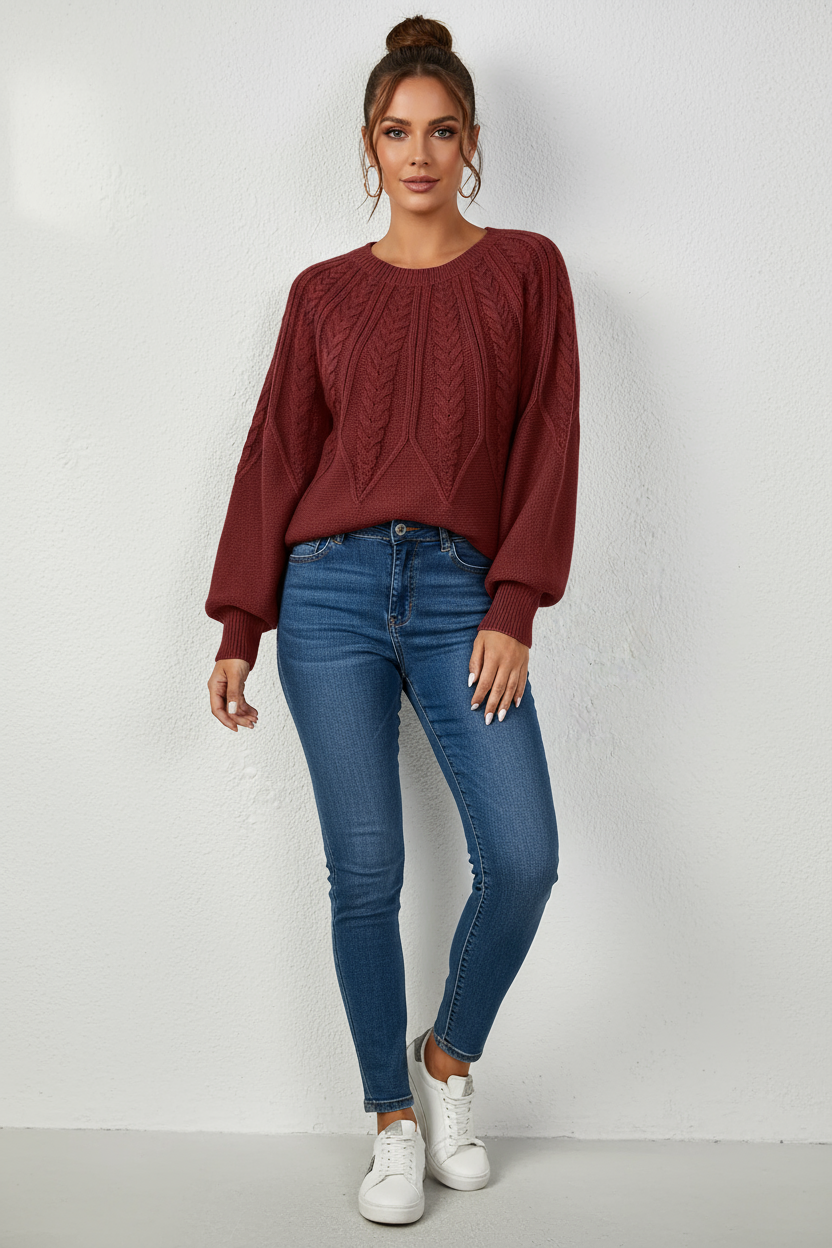 Cable Knit Pullover Sweater Timeless Elegance