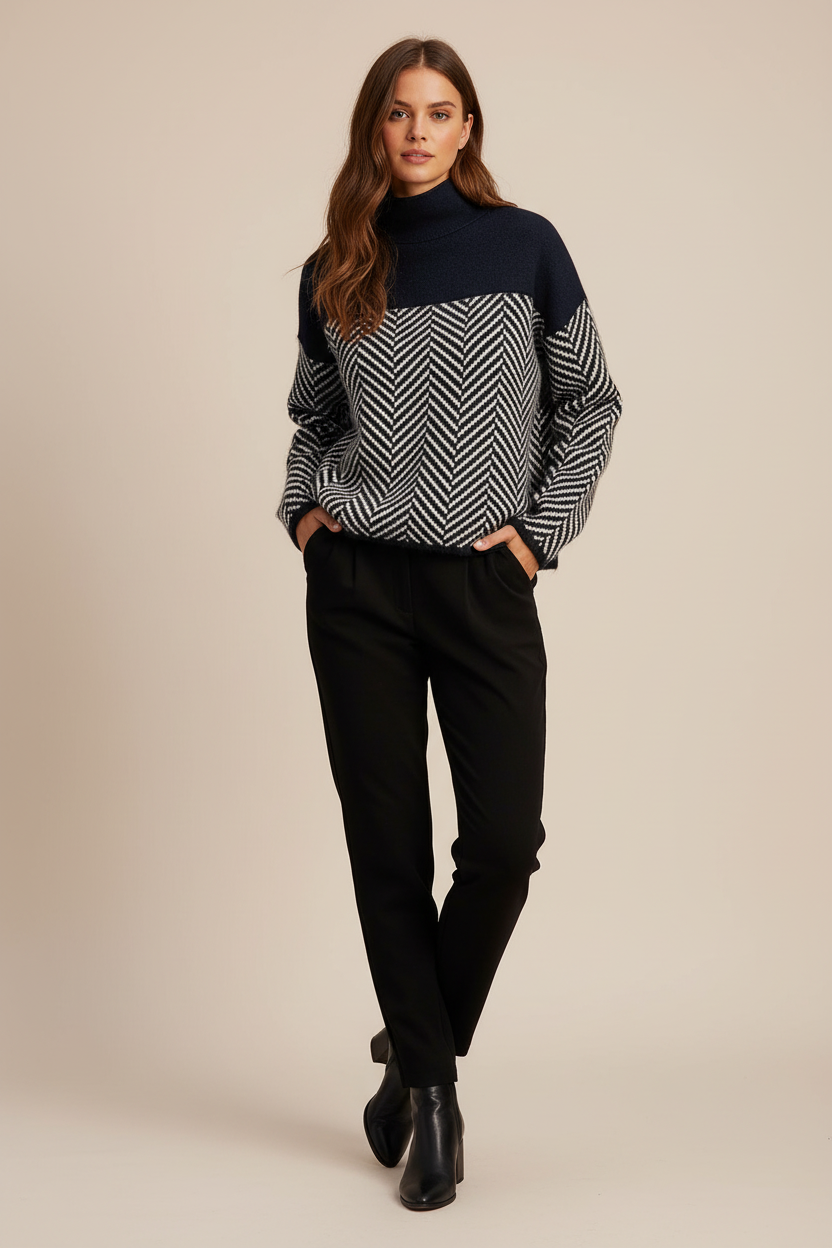 High Neck Knitted Sweater