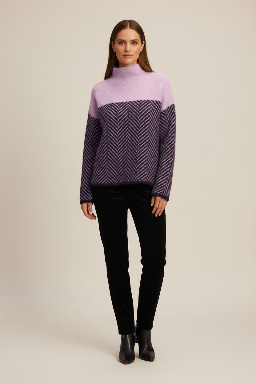 High Neck Knitted Sweater