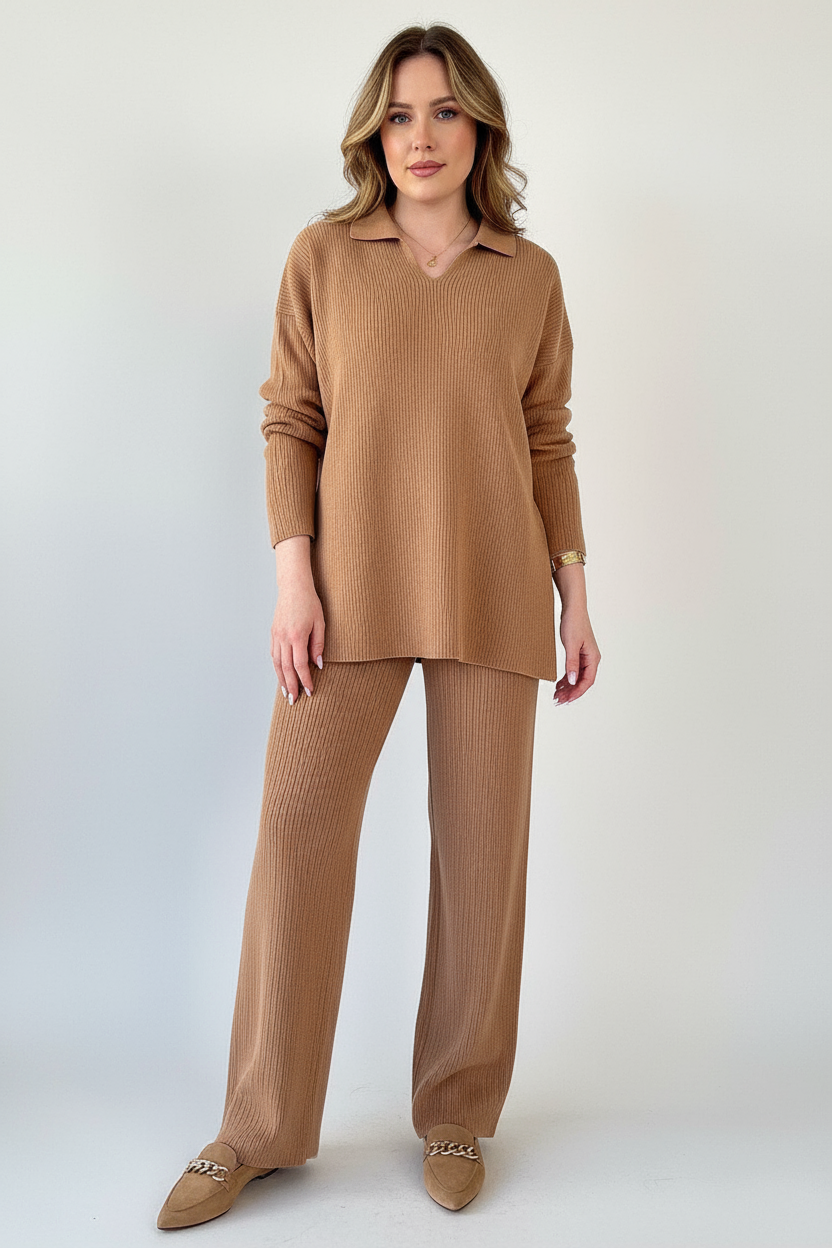 Casual Knitwear Set Women Relaxed Comfort Style