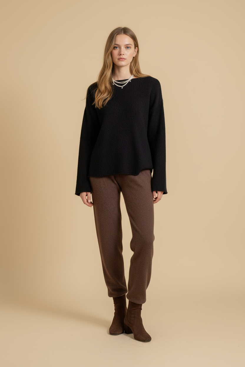 Relaxed Knit Pullover with Minimal Silhouette