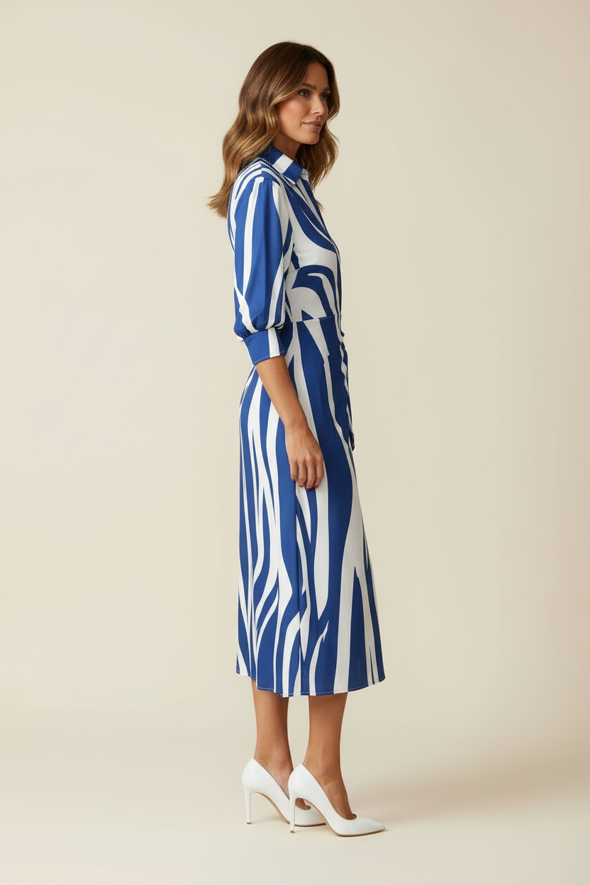 Wrap Style Dress with Waist Tie and Lightweight Silhouette