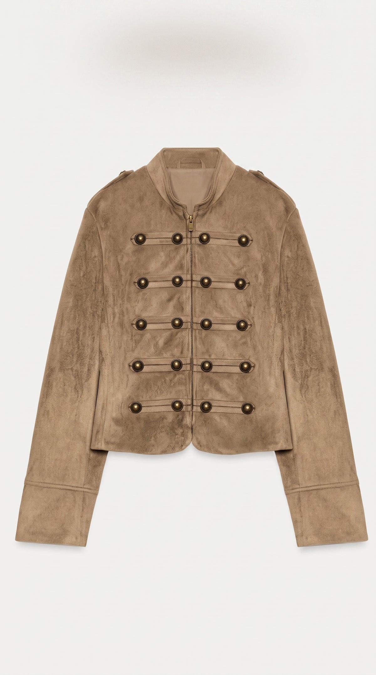 Women's Cropped Military Double-Breasted Jacket