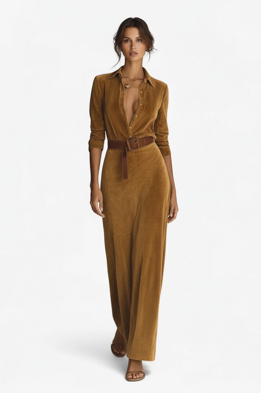 Minimalist Maxi Dress with Flowing Silhouette