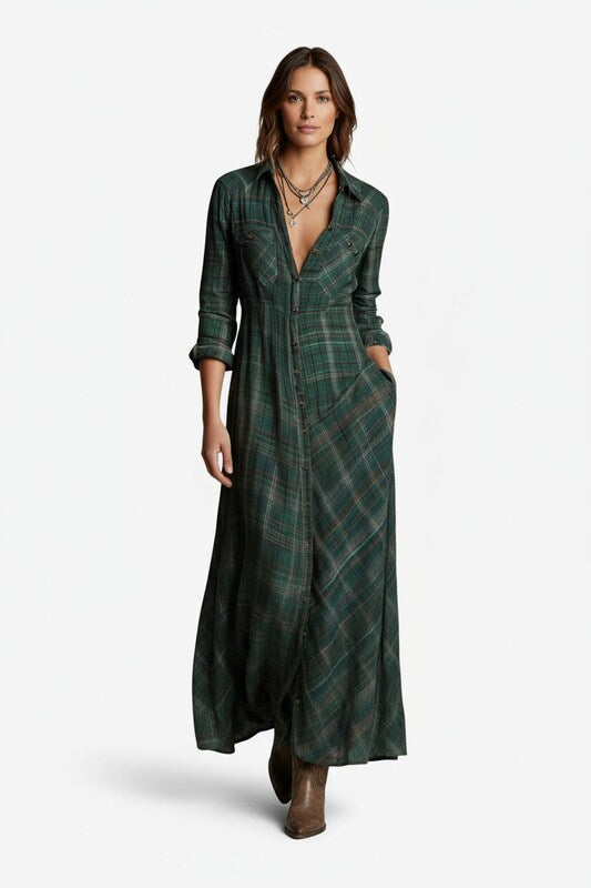 Minimalist Collar Dress with Clean Lines