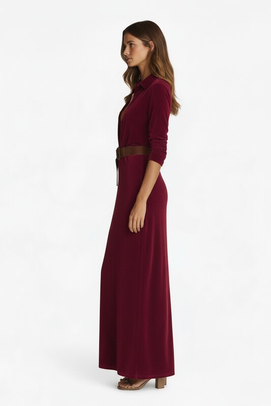 Minimalist Maxi Dress with Flowing Silhouette