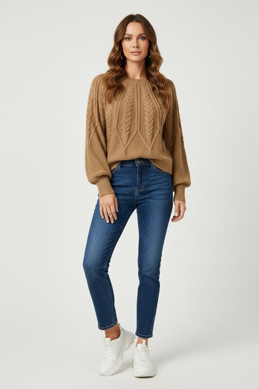 Cable Knit Pullover Sweater Timeless Elegance