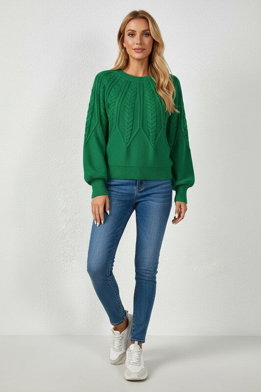 Cable Knit Pullover Sweater Timeless Elegance