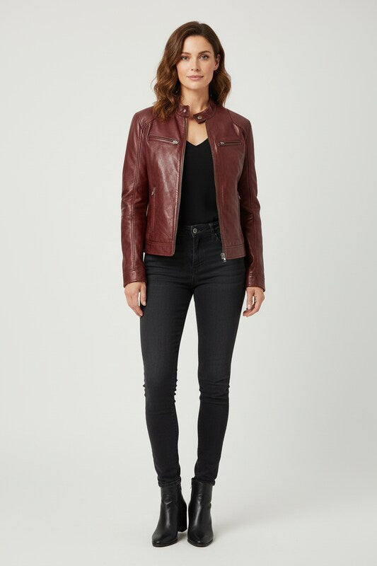 Structured Jacket with Insulated Lining and Adjustable Cuffs