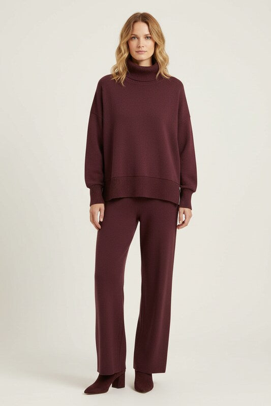 Soft Knit Two Piece Co Ord Set with Relaxed Fit