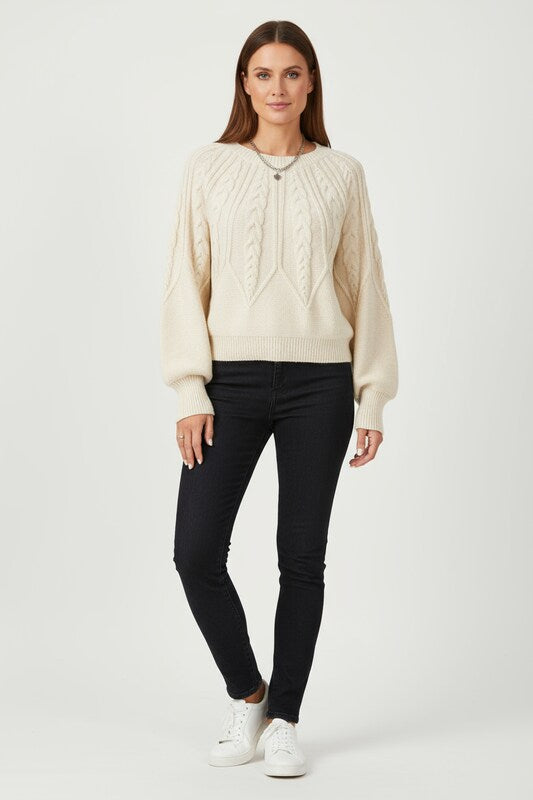 Cable Knit Pullover Sweater Timeless Elegance