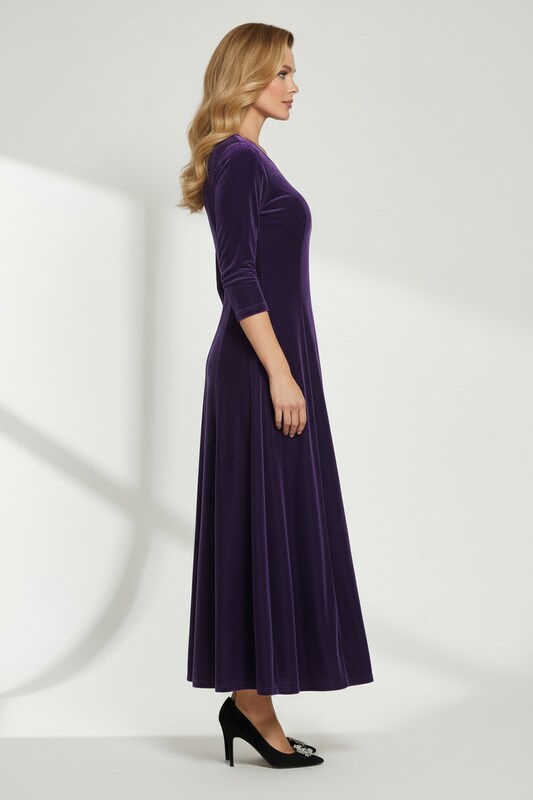 Elegant A Line Dress with Scoop Neckline