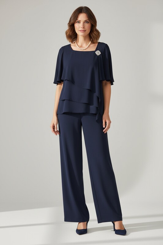 Flowing Two Piece Set with Feminine Silhouette