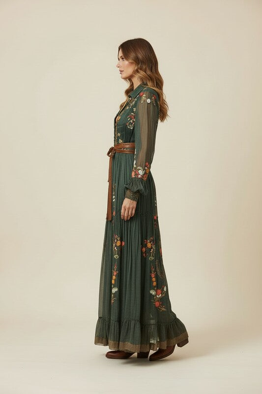 Bohemian Floral Maxi Dress