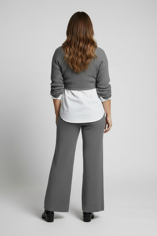 Three Piece Long Sleeve Set with Fitted Silhouette
