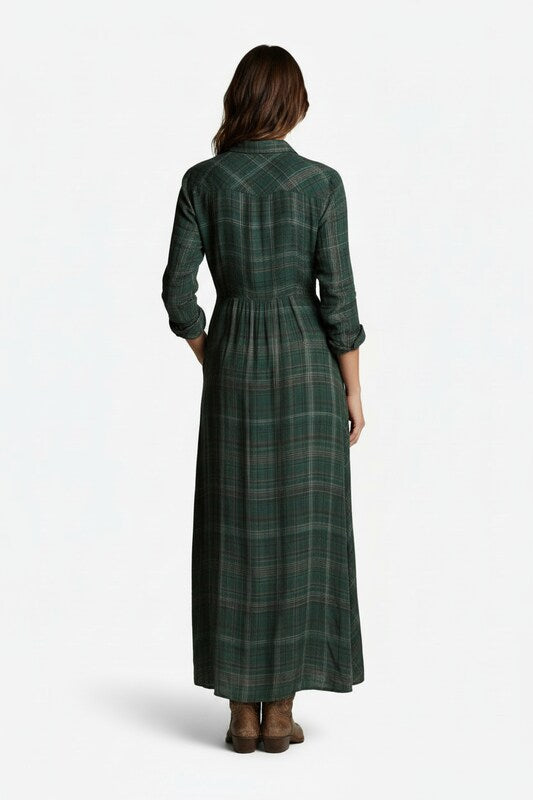 Minimalist Collar Dress with Clean Lines