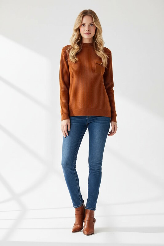 Elegant Knit Pullover with Classic Silhouette