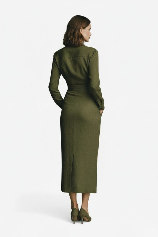 Sophisticated Wrap Dress with Flattering Silhouette
