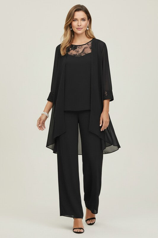 Three Piece Set with Relaxed Fit and Coordinated Design