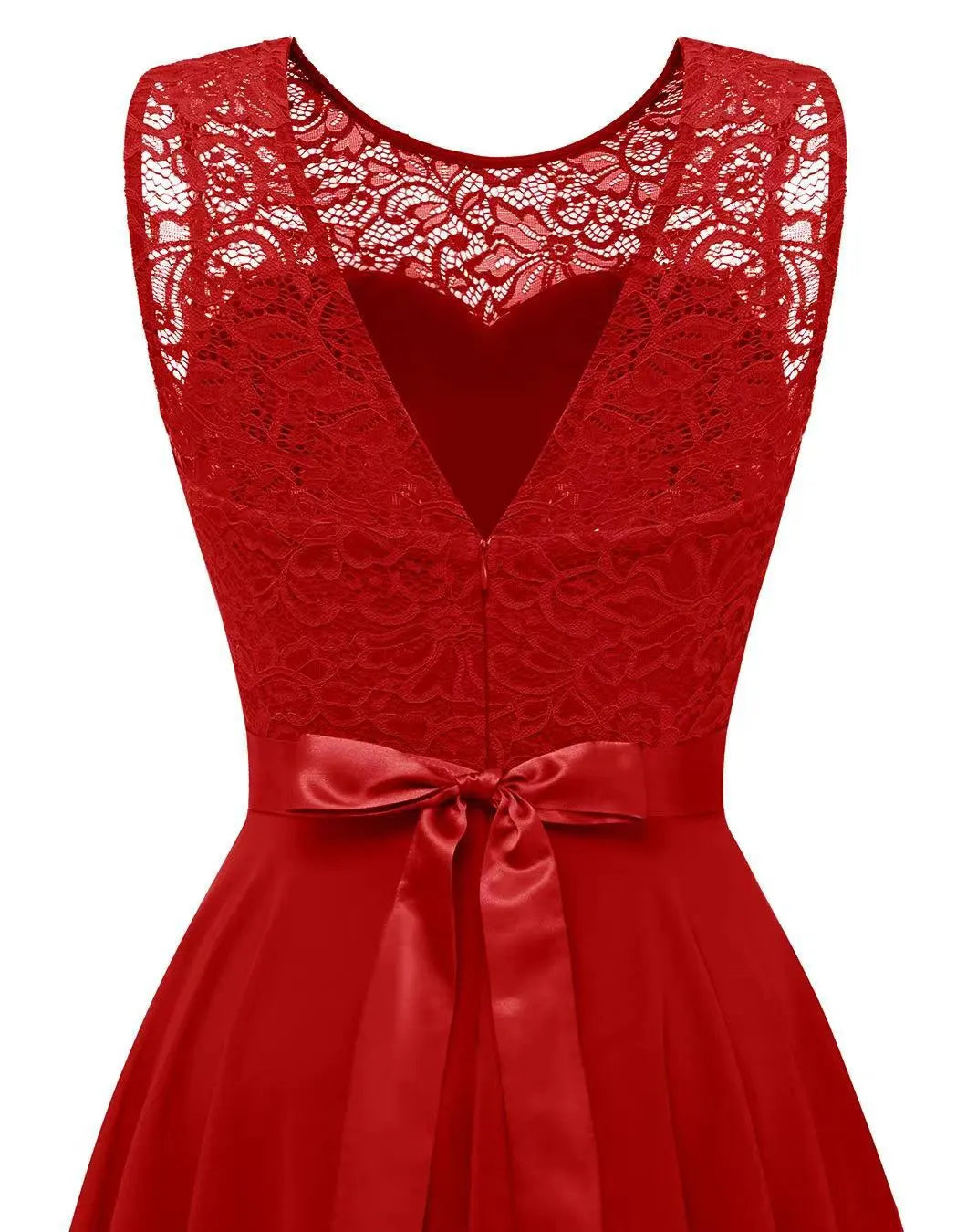 Sleeveless High-Low Dress for Wedding Guests
