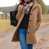 Women's Single Breasted Tailored Winter Coat