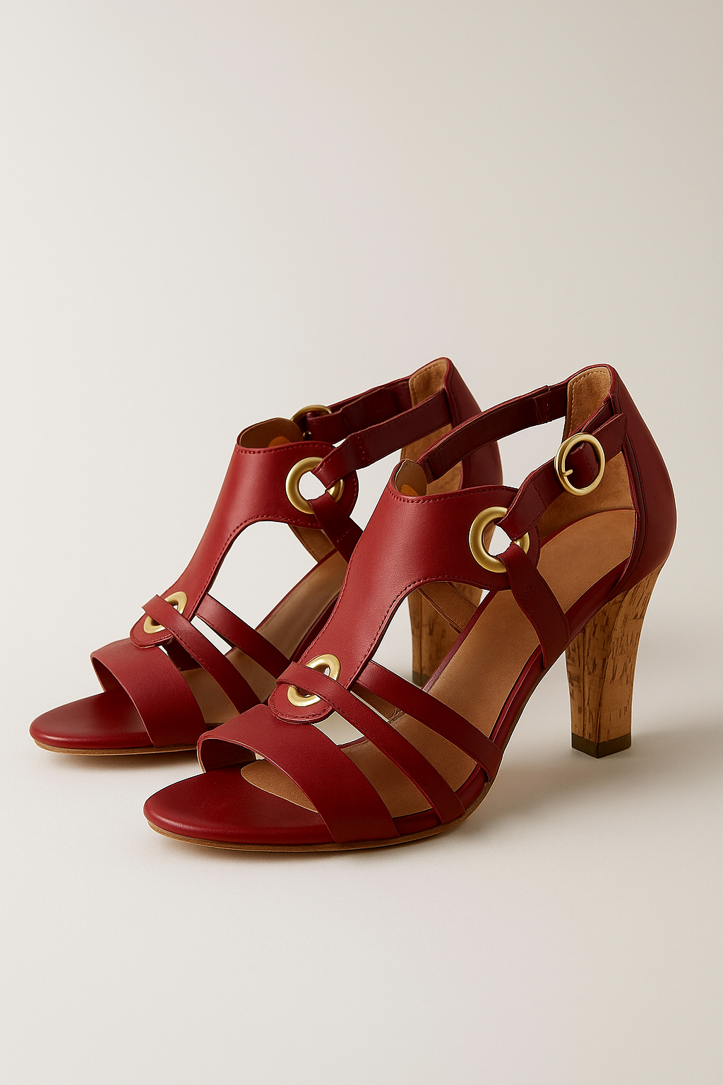 Strappy Block Heel Sandals Minimal
