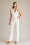 Elegant Wrap Jumpsuit with Belted Waist