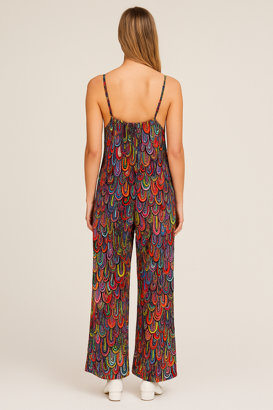 Loose-Fitting Jumpsuit – Relaxed Fit, Vibrant Red