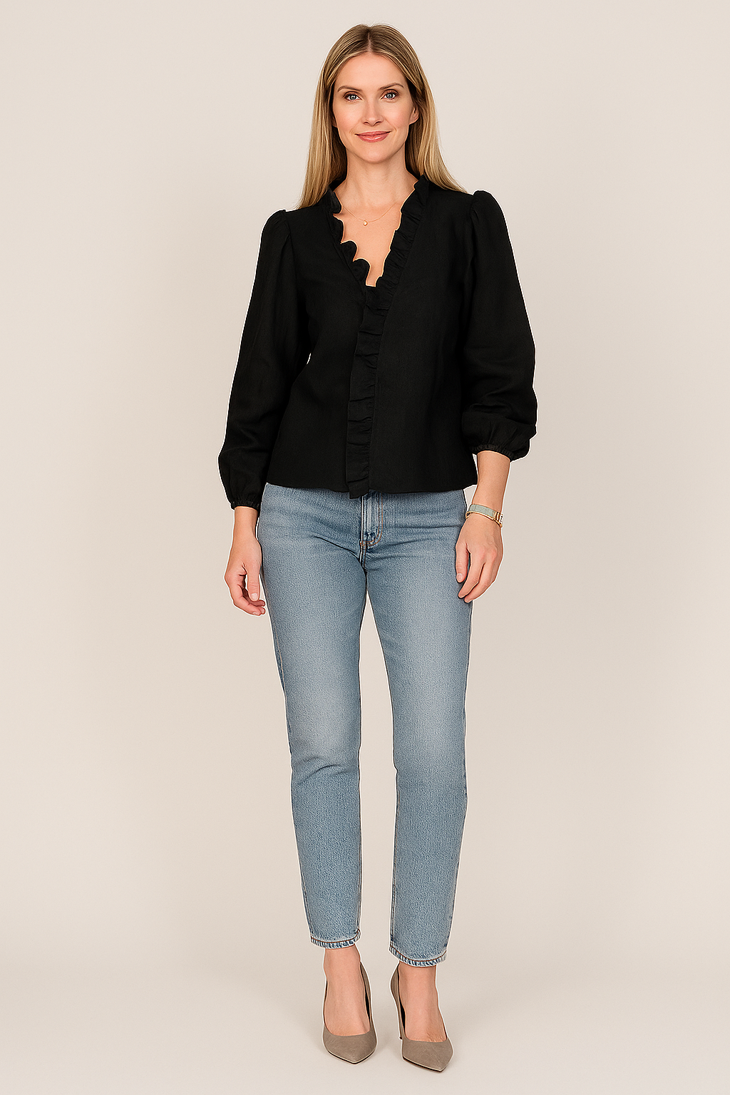 Elegant Chic Blouse Ruffles