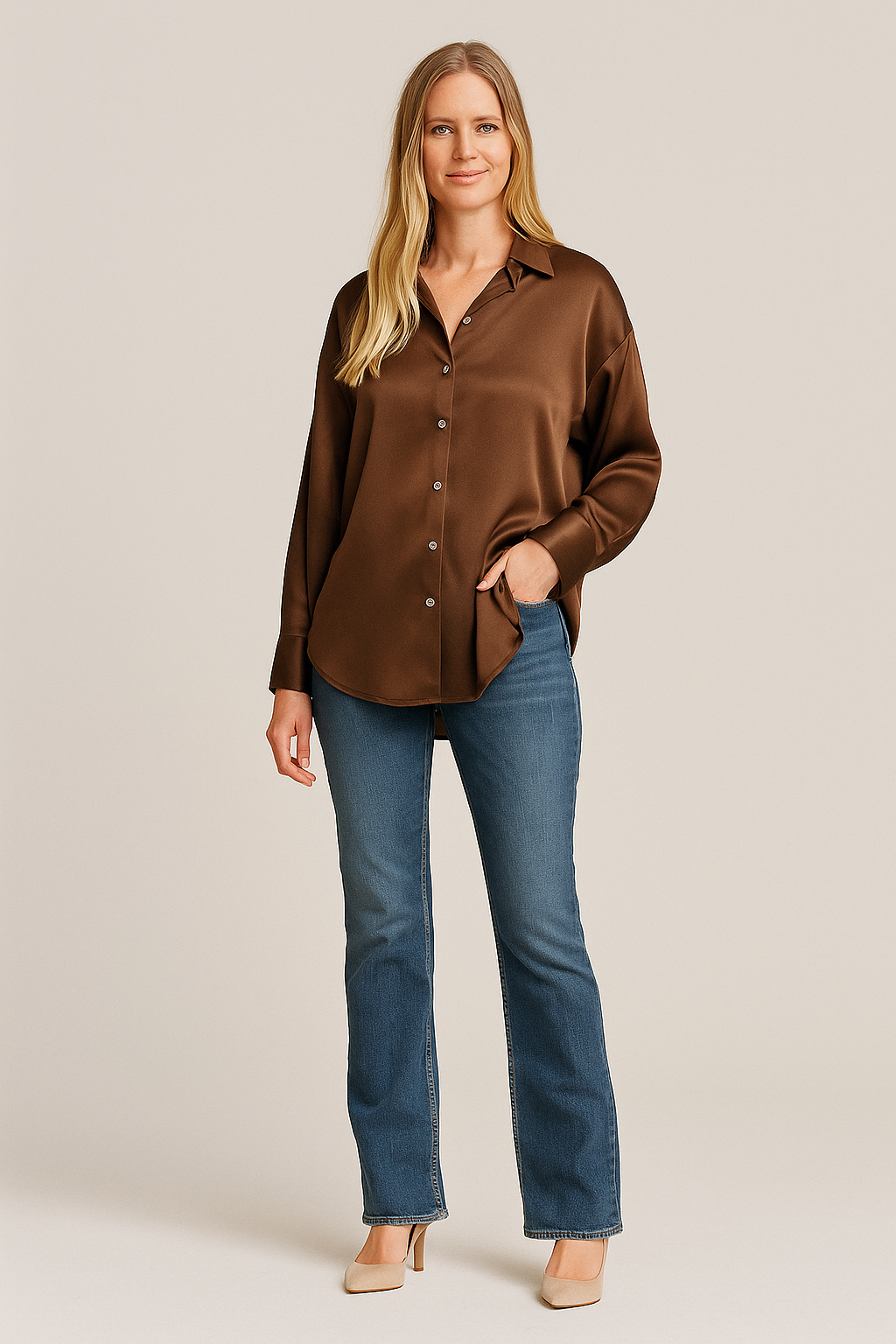 Satin Blouse Soft Sheen