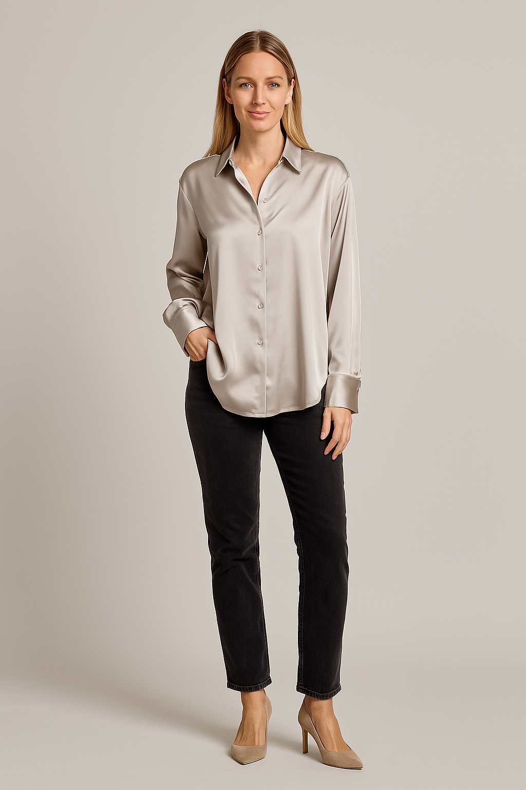 Satin Blouse Soft Sheen