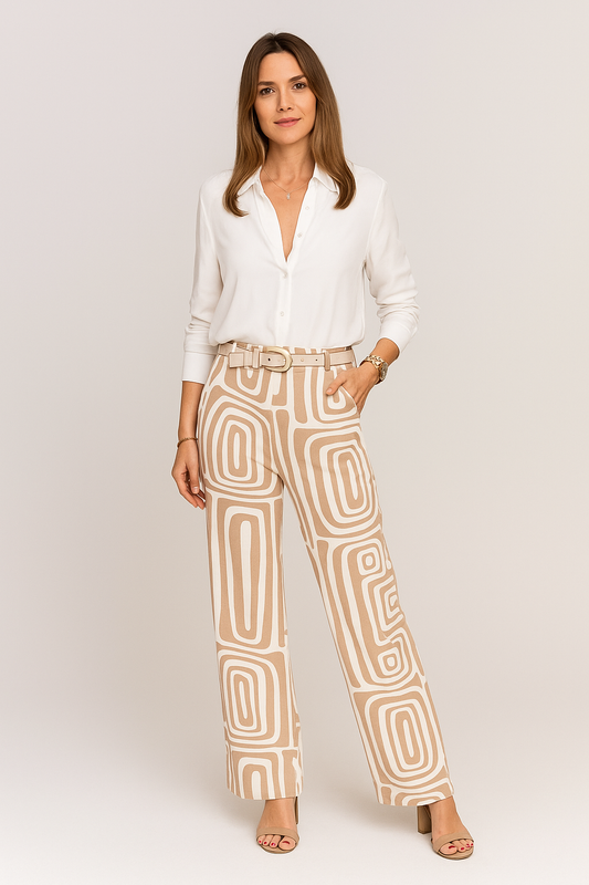 Geometric Print Two-Piece Set