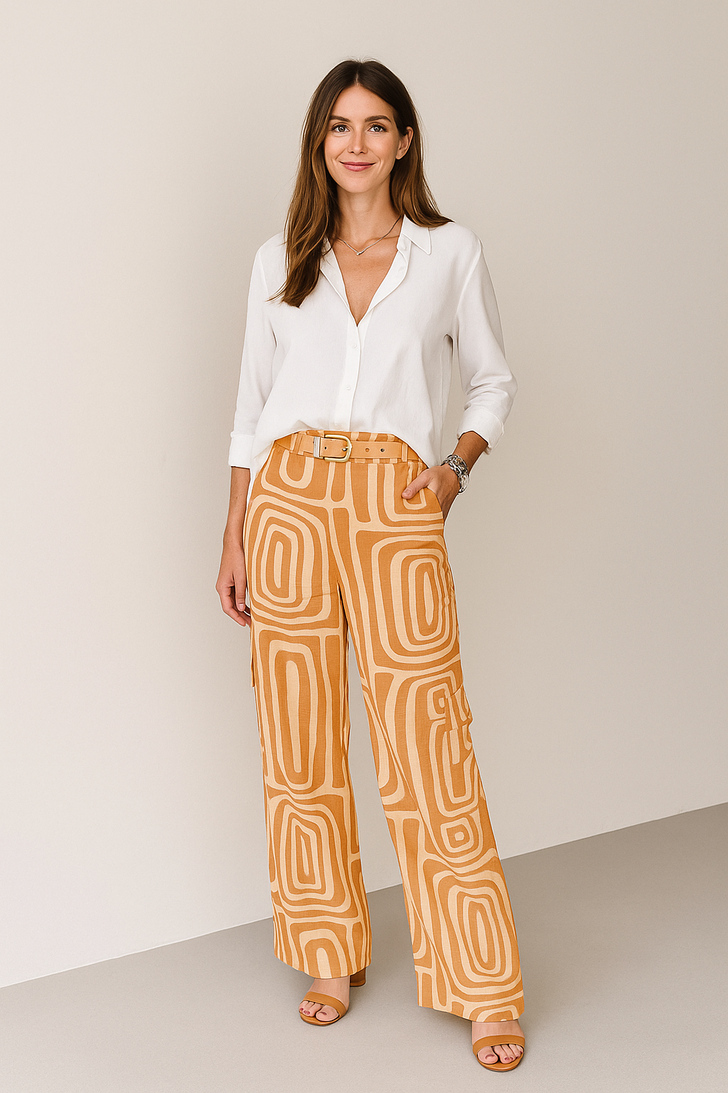 Geometric Print Two-Piece Set