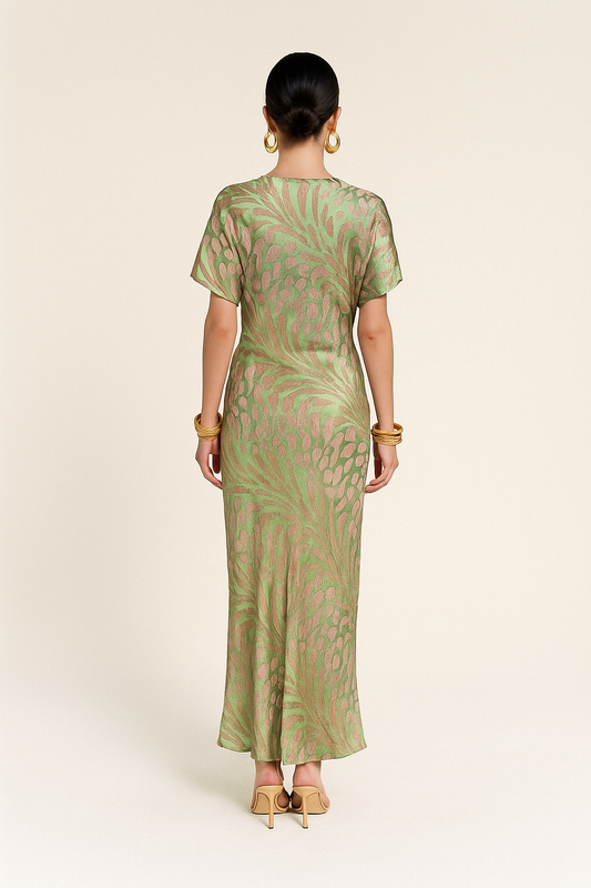 Twisted V-Neck Maxi Dress – Flowy Silhouette, Sleeveless Design