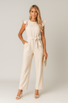 Belted Short Sleeve Jumpsuit